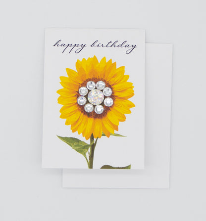 Happy Birthday Sunflower Greeting Card Mini Size