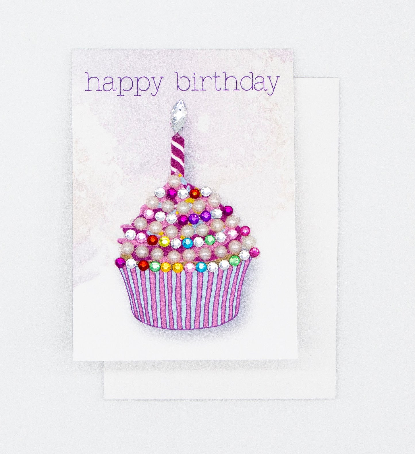 Happy Birthday Cupcake Greeting Card Mini Size