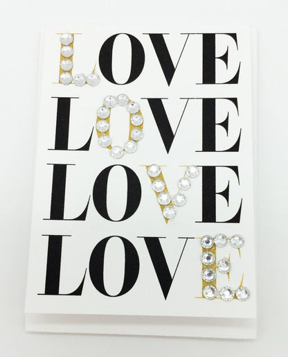 Love Love Love Greeting Card Mini Size