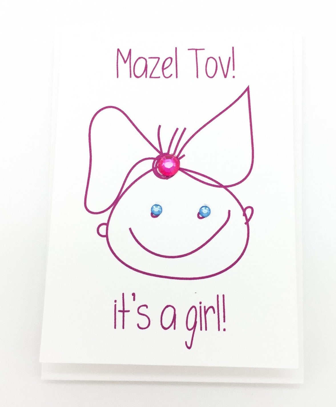 Mini Mazel Tov! It's a Girl!  Greeting Card