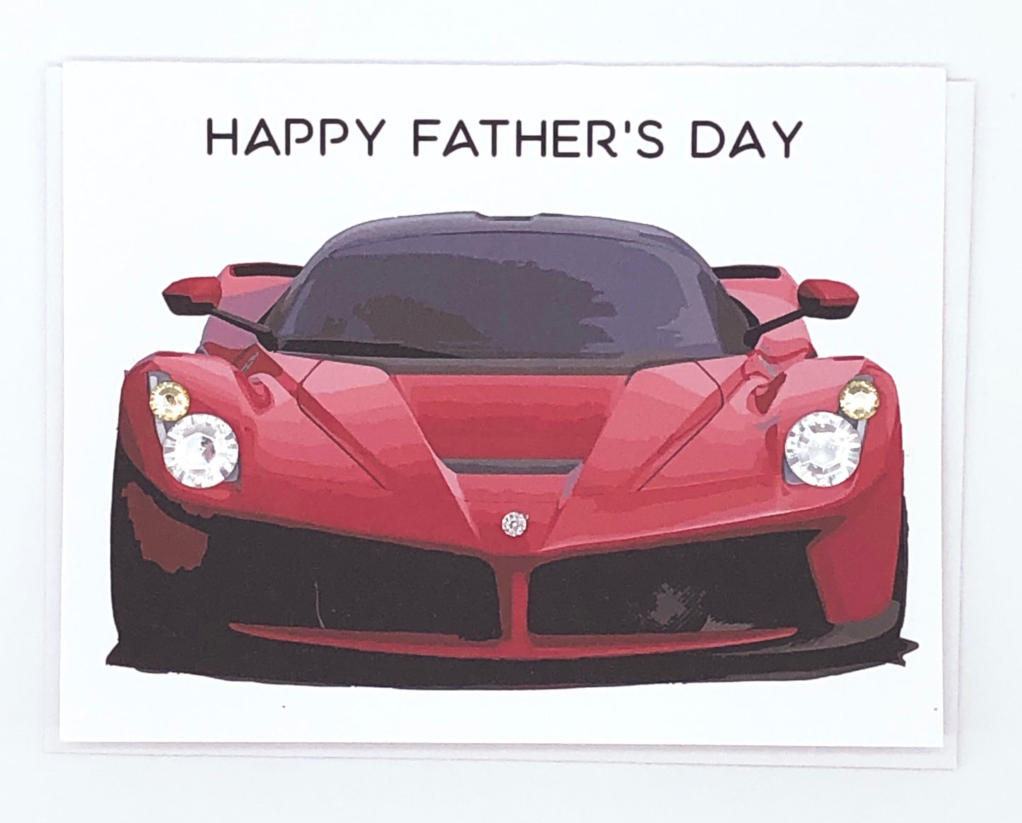 Happy Father's Day Red Sports Car Greeting Card