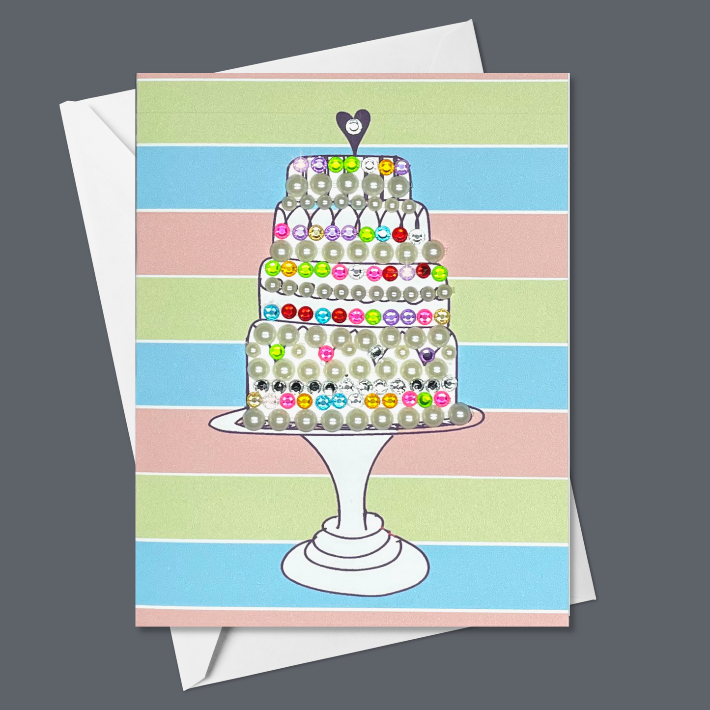 Birthday cake greeting card