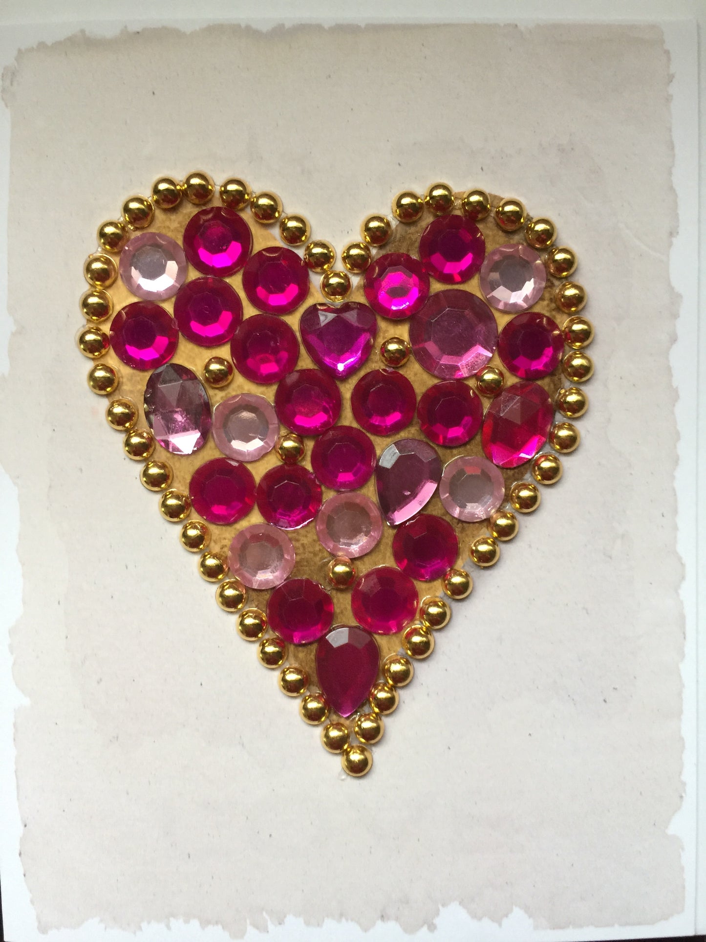 Heart jewelled card