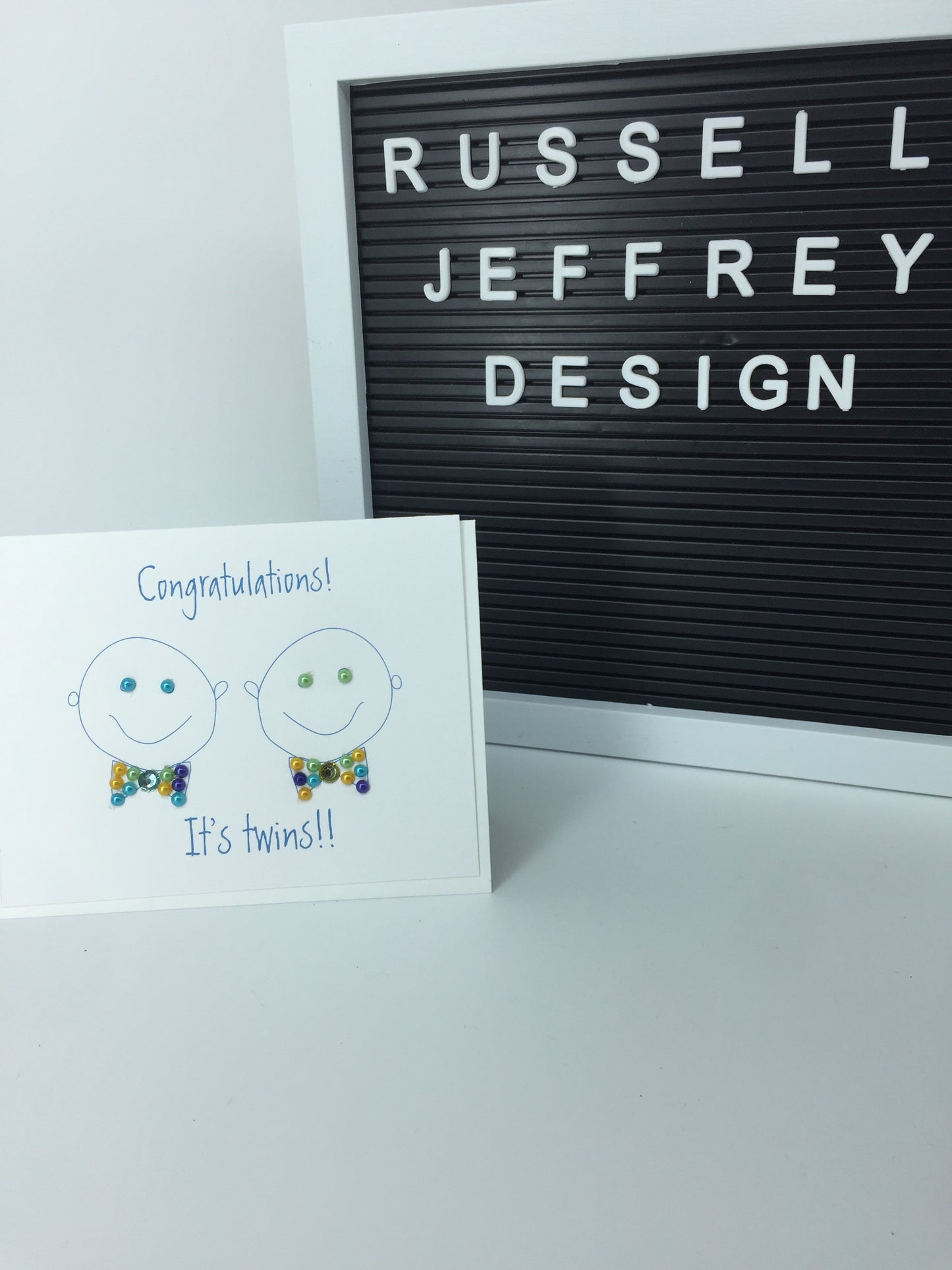 Congratulations! It's Twin Boys! Greeting Card