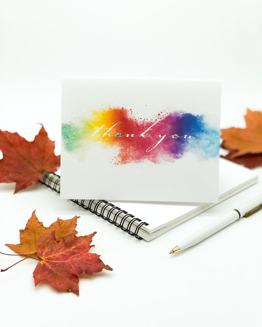 Thanksgiving Greeting Cards - Thank You Rainbow