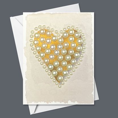 Pearl Heart - greeting card