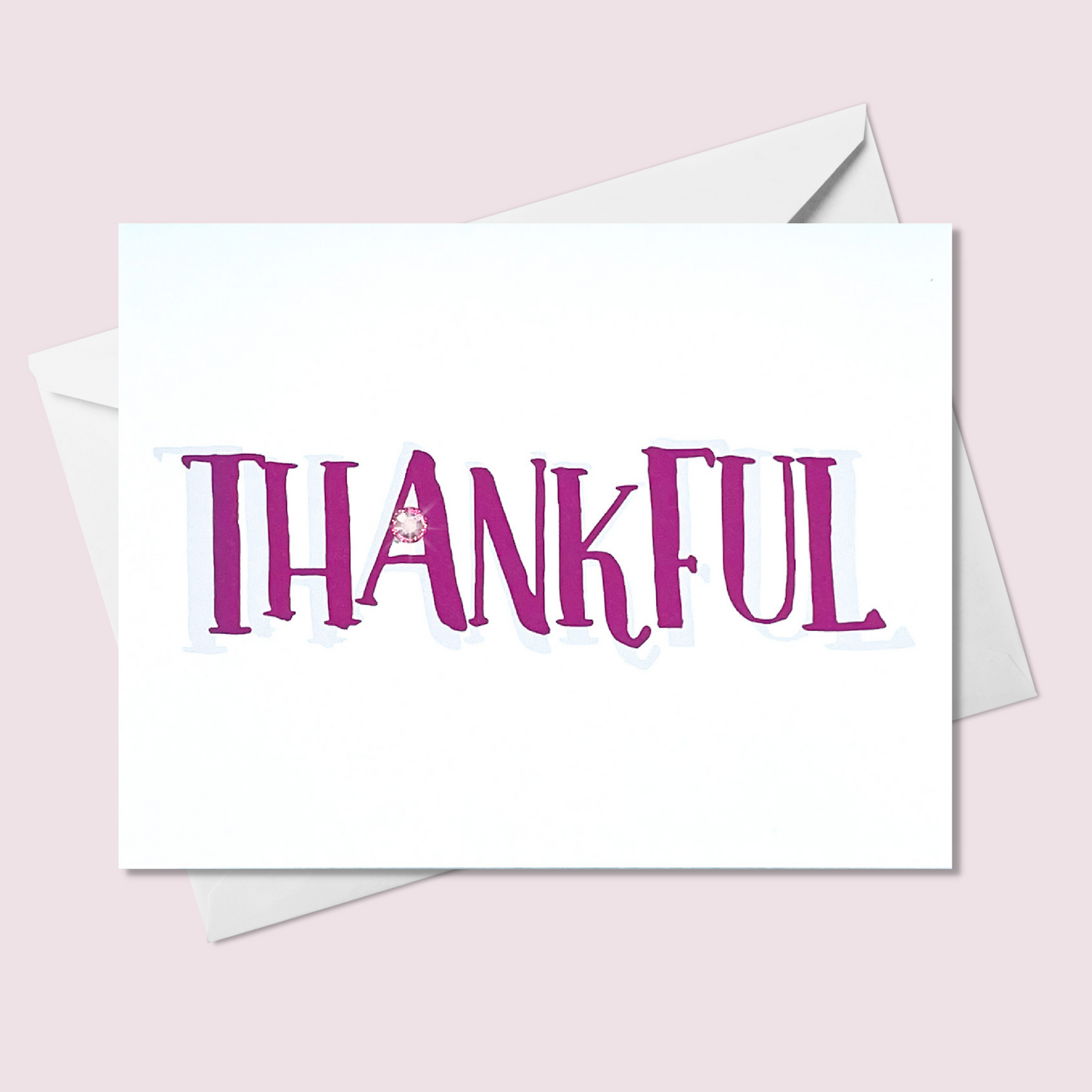 Thankful Pink Greeting Card